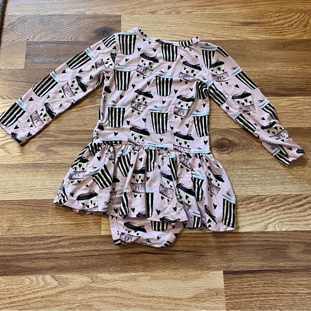 Posh Peanut PPL (Posh Pumpkin Latte) Twirl Bodysuit Dress Size 18-24 Month